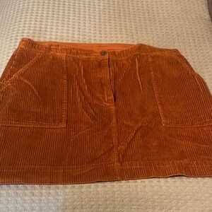 GAP Corduroy Mini Skirt in Warm Orange